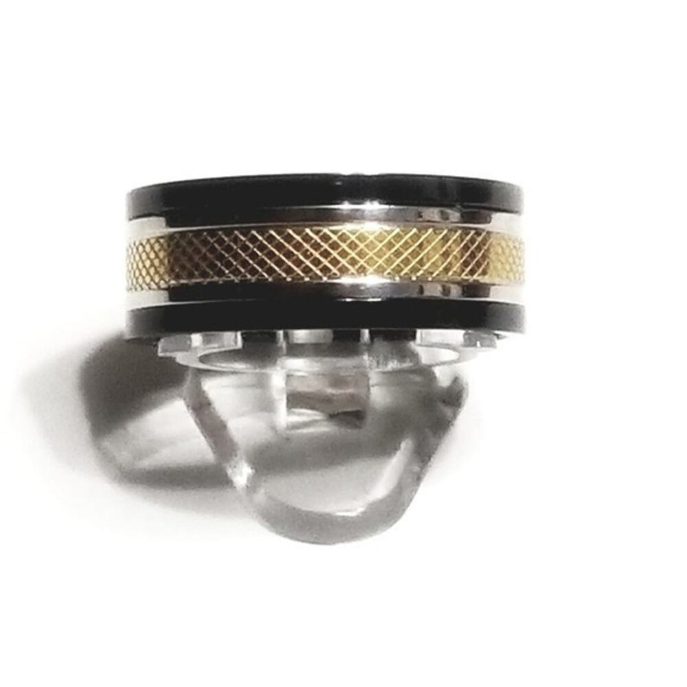 New gold and black 316L stainless steel band tarnish resistant ring size 14‎